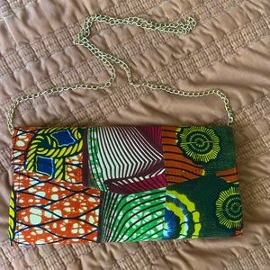 Ghanaian print clutch purse